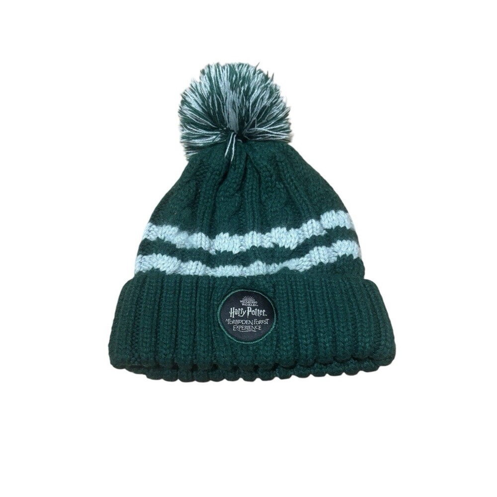 Harry Potter Forbidden Forest Experience Pom Pom Hat Green OSFM